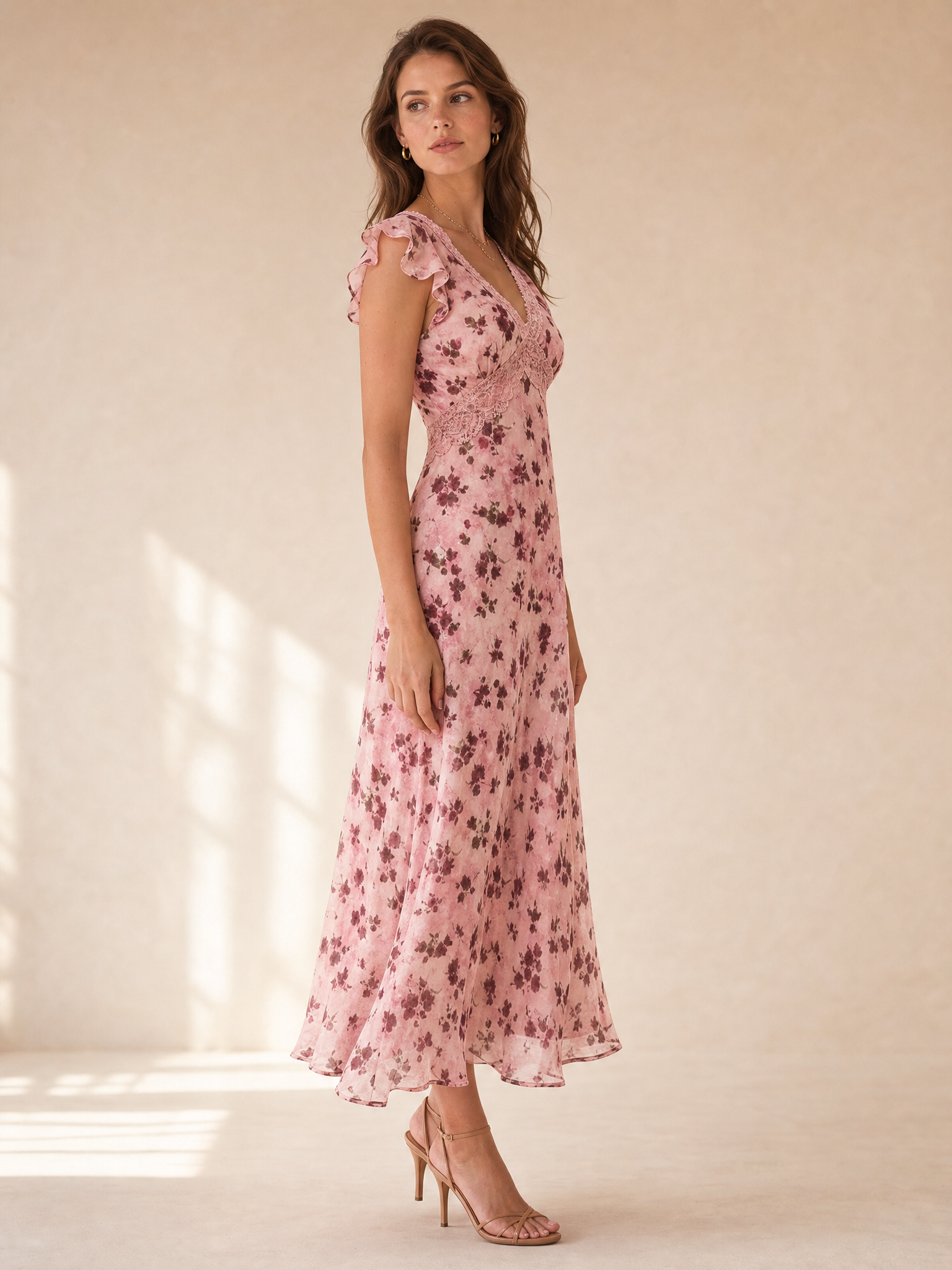 Rose Print Dress