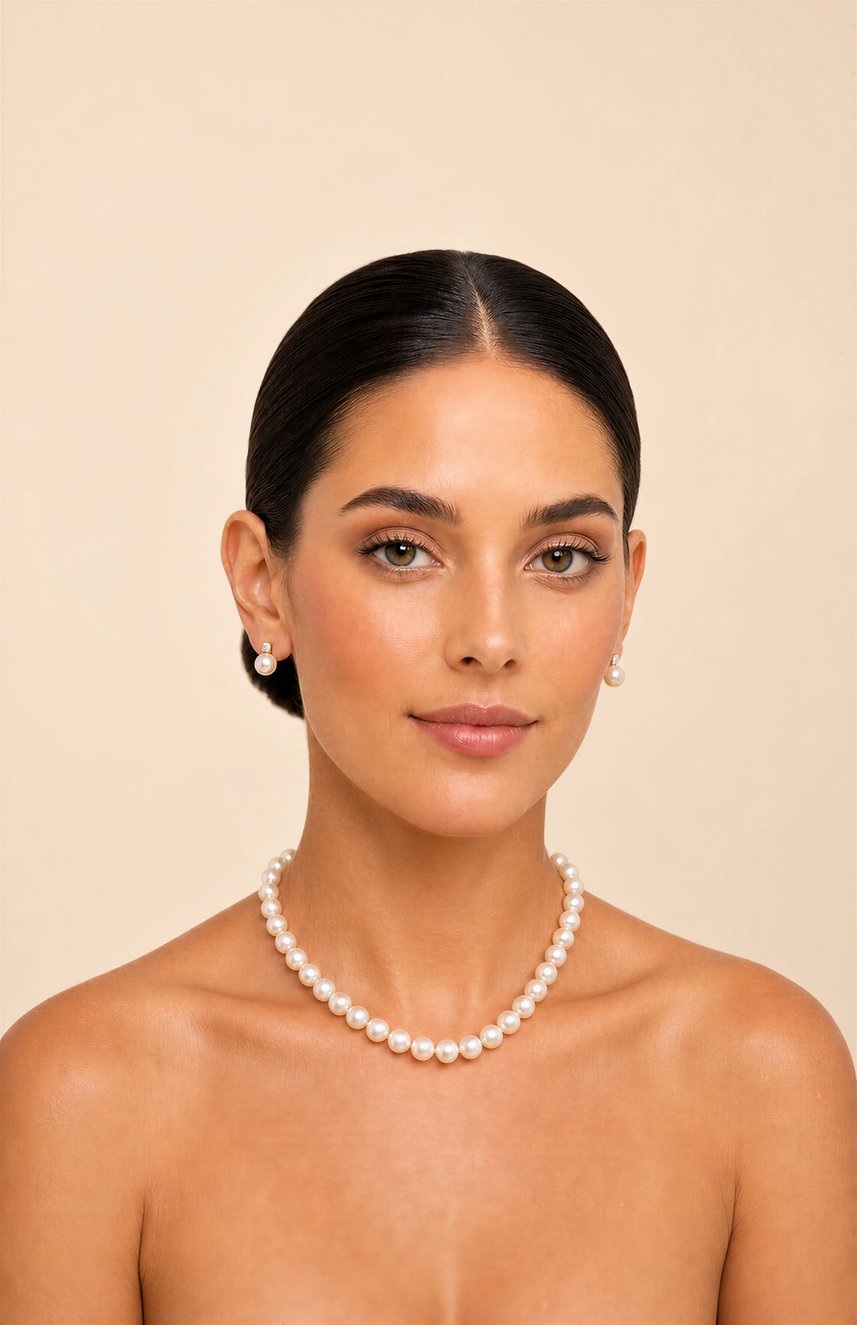 Genuine Freshwater Round Pearl Solitaire Earrings