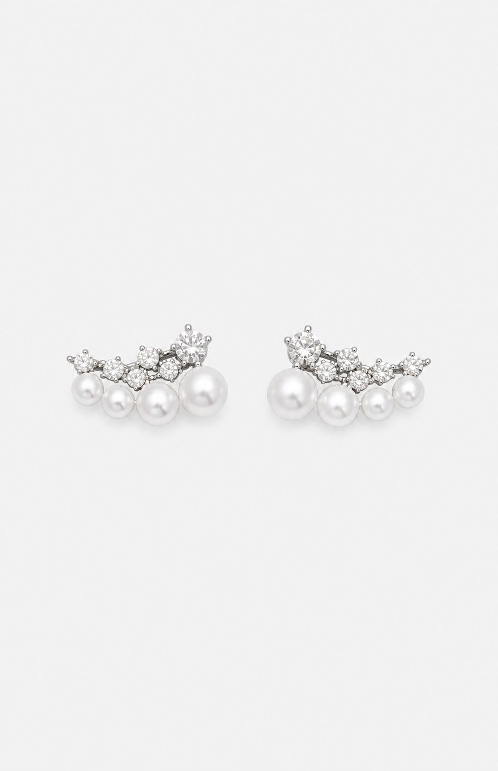 Genuine Freshwater Baroque Pearl Crescent Earrings