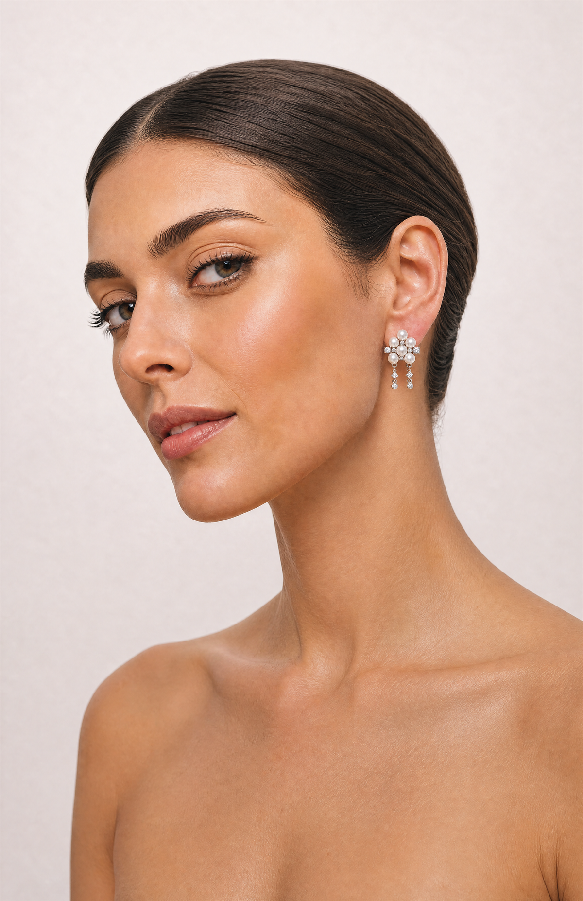 Genuine Freshwater Round Pearl Chandelier Earrings