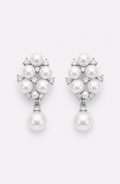 Genuine Freshwater Round Pearl Grape Cluster Earrings