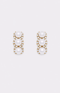 Genuine Freshwater Round Pearl Hoop Earrings