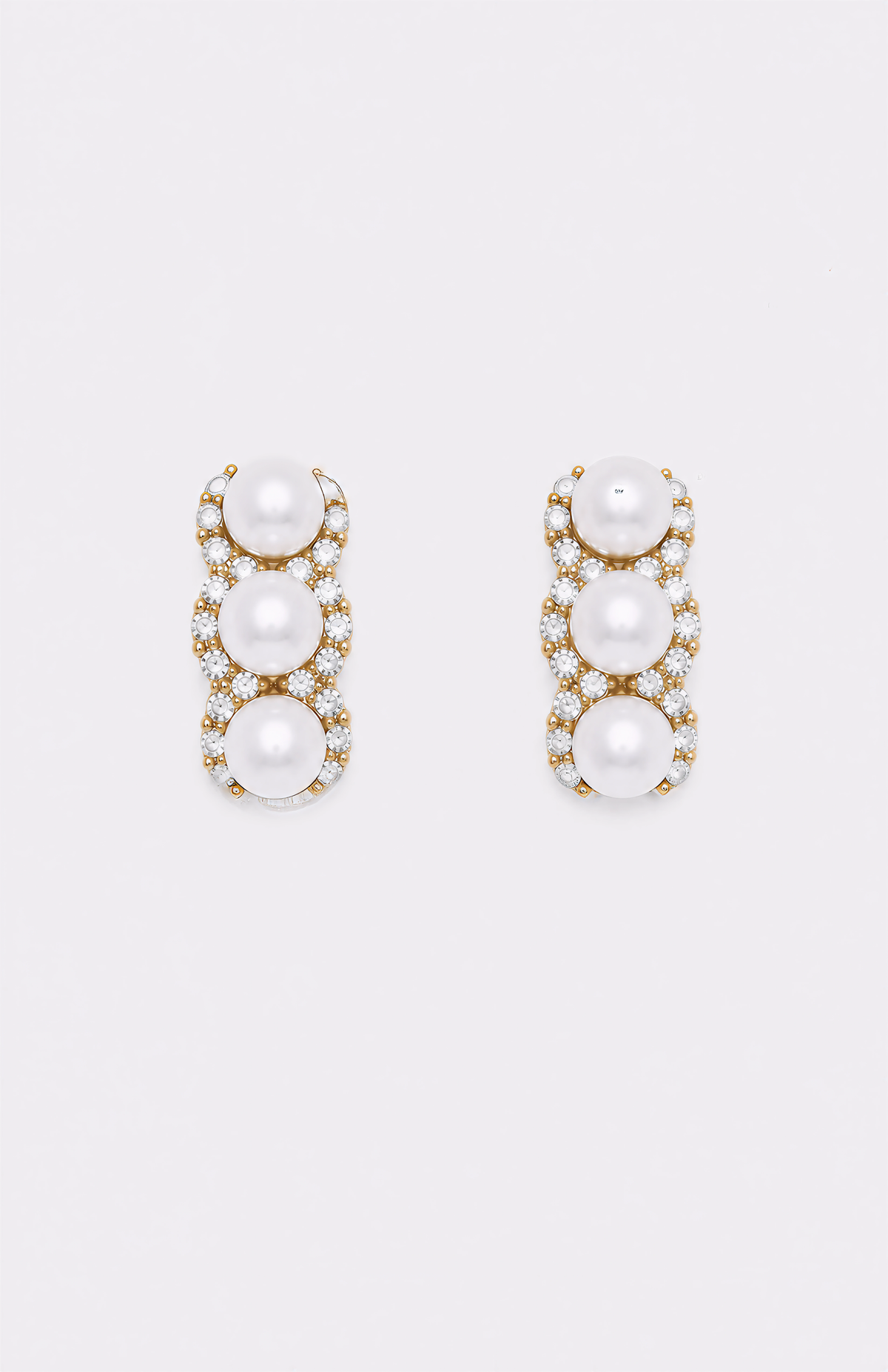 Genuine Freshwater Round Pearl Hoop Earrings