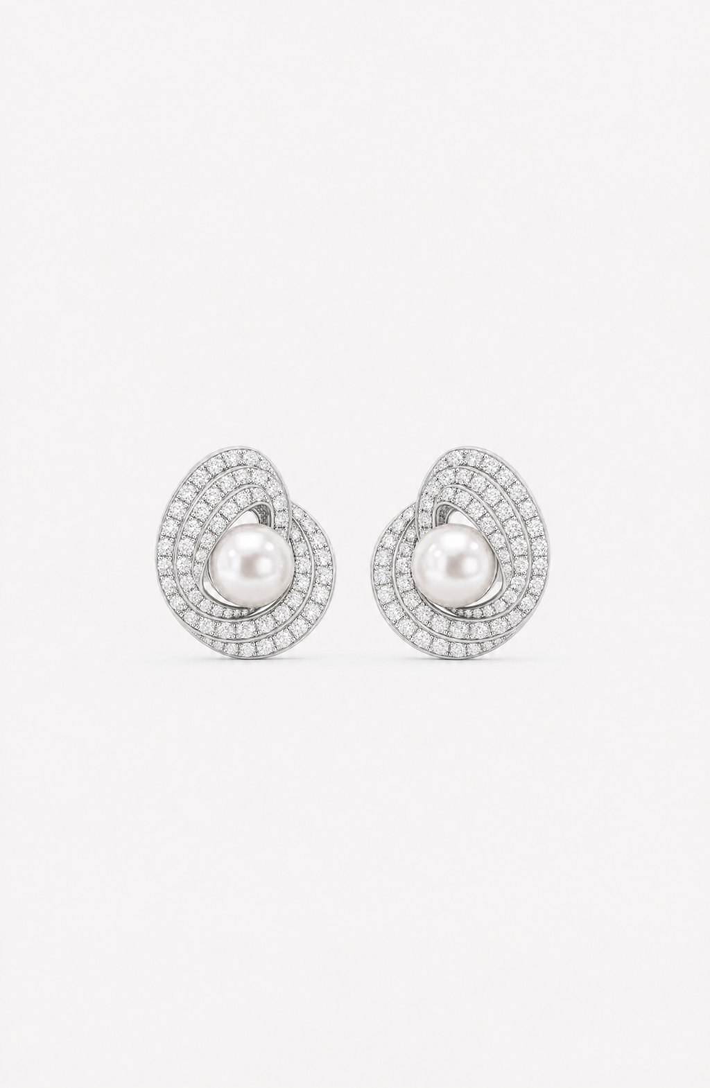 Genuine Freshwater Round Pearl Nest Earrings