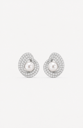 Genuine Freshwater Round Pearl Nest Earrings