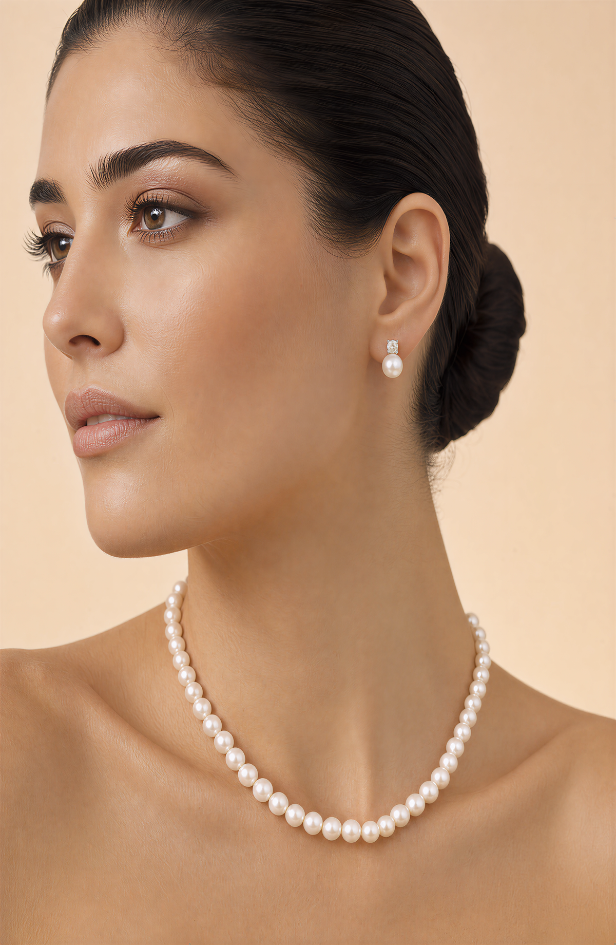 Genuine Freshwater Round Pearl Solitaire Earrings