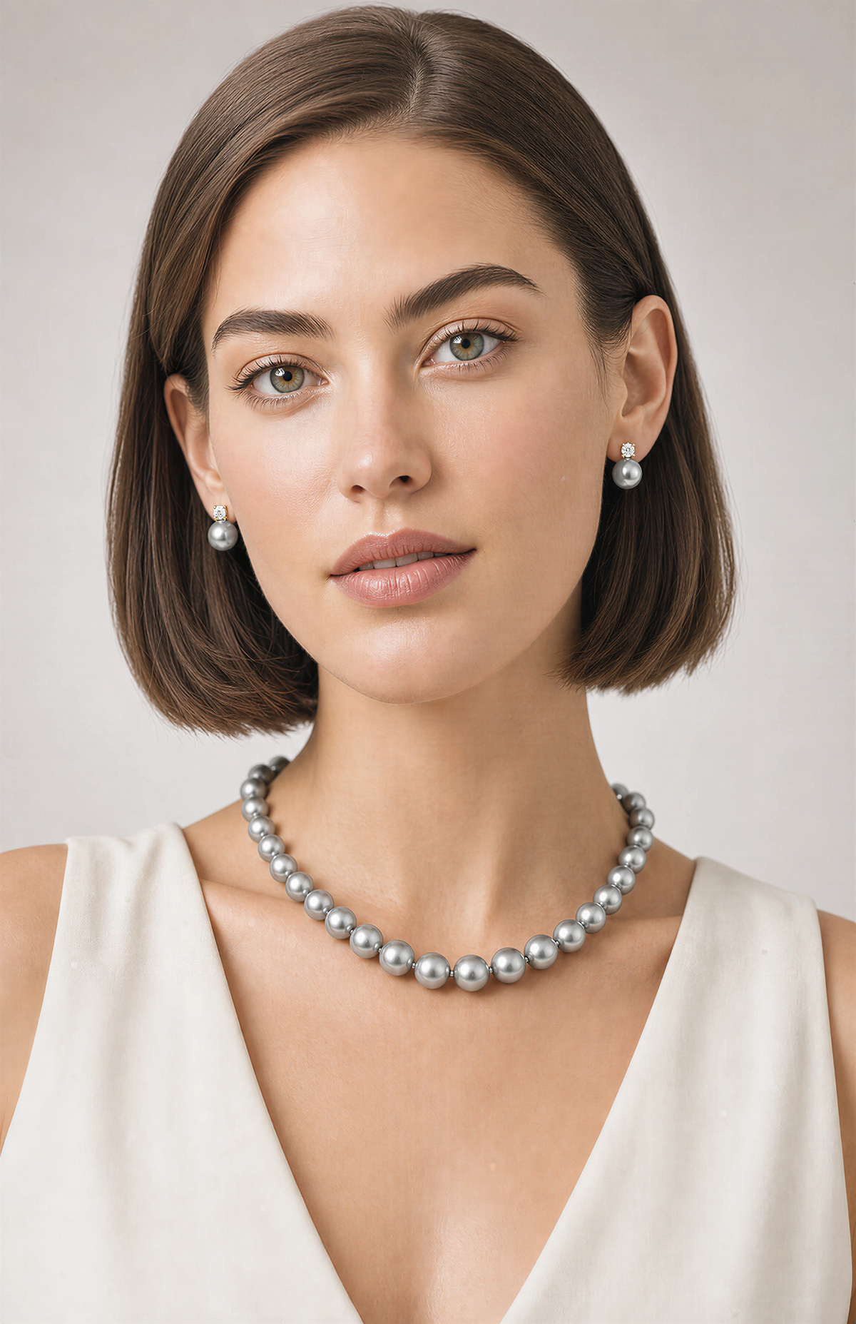 Genuine Freshwater Round Pearl Solitaire Earrings