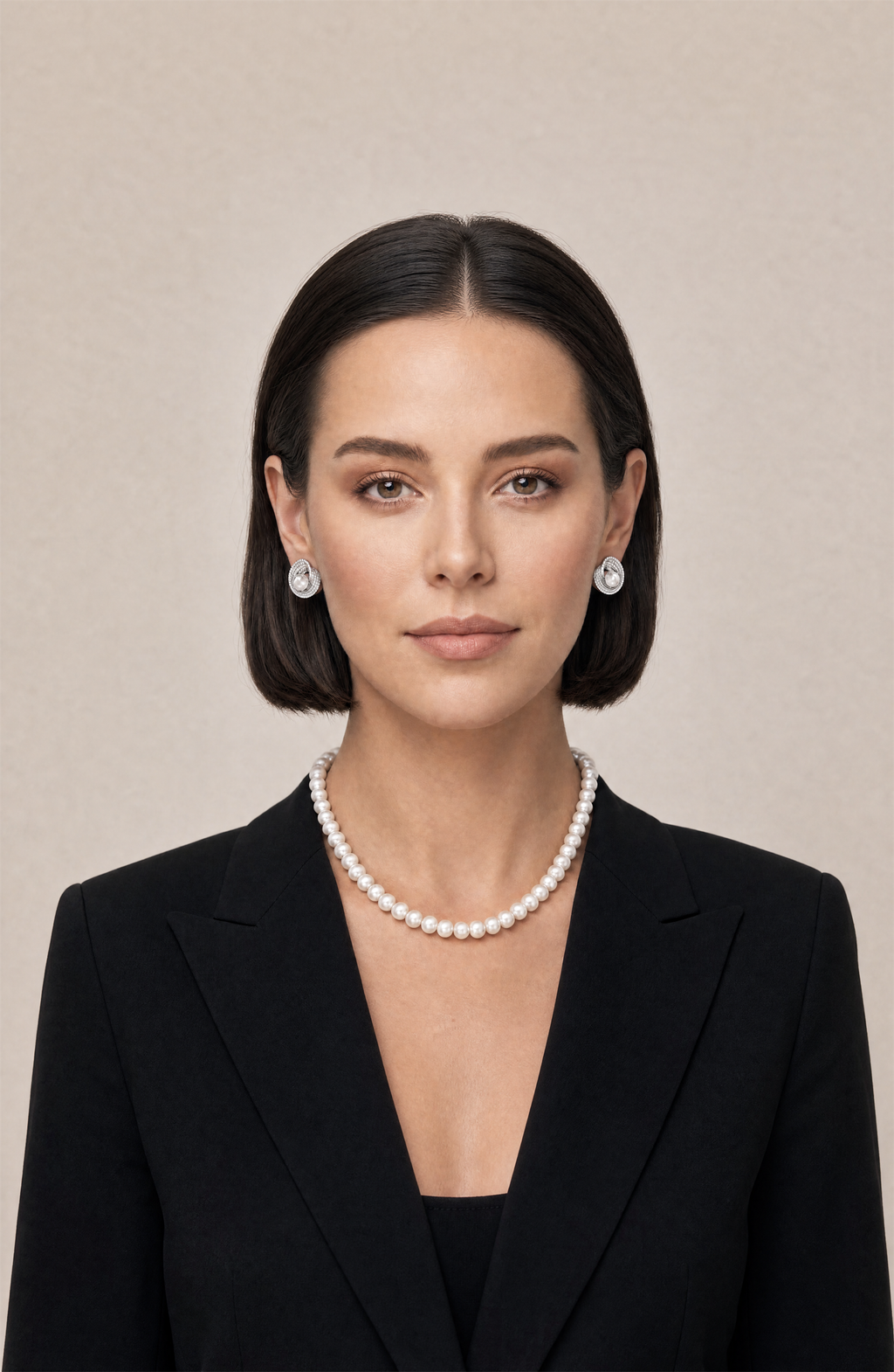 Genuine Freshwater Round Pearl Nest Earrings