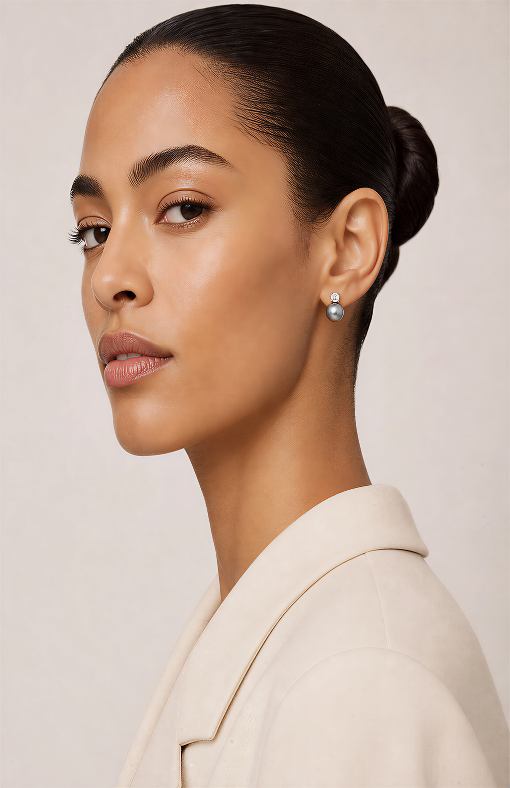 Genuine Freshwater Round Pearl Solitaire Earrings