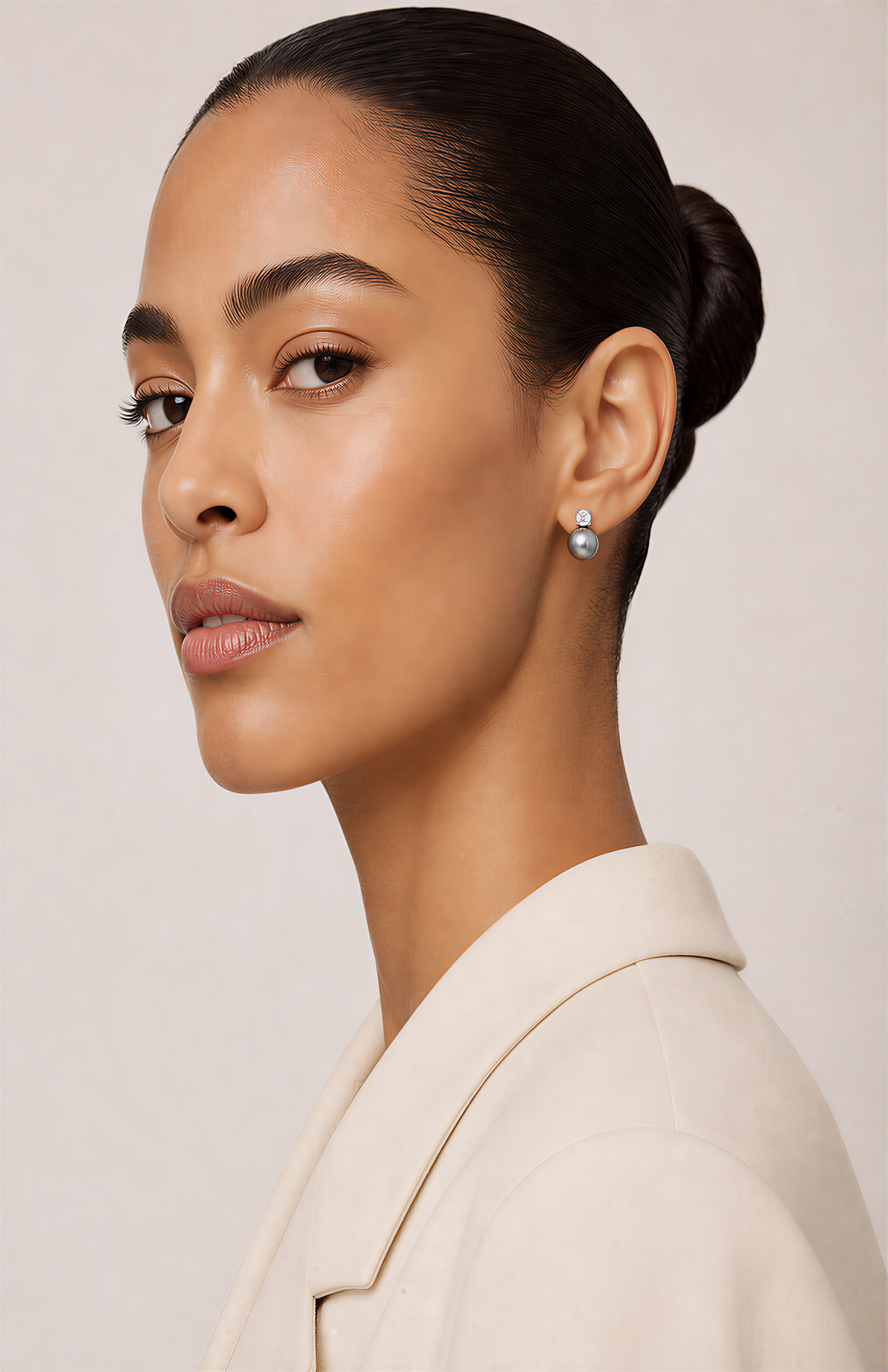 Genuine Freshwater Round Pearl Solitaire Earrings