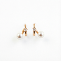 Genuine Freshwater Round Pearl Orbit Earrings