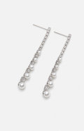 Genuine Freshwater Round Pearl Ladder Earrings