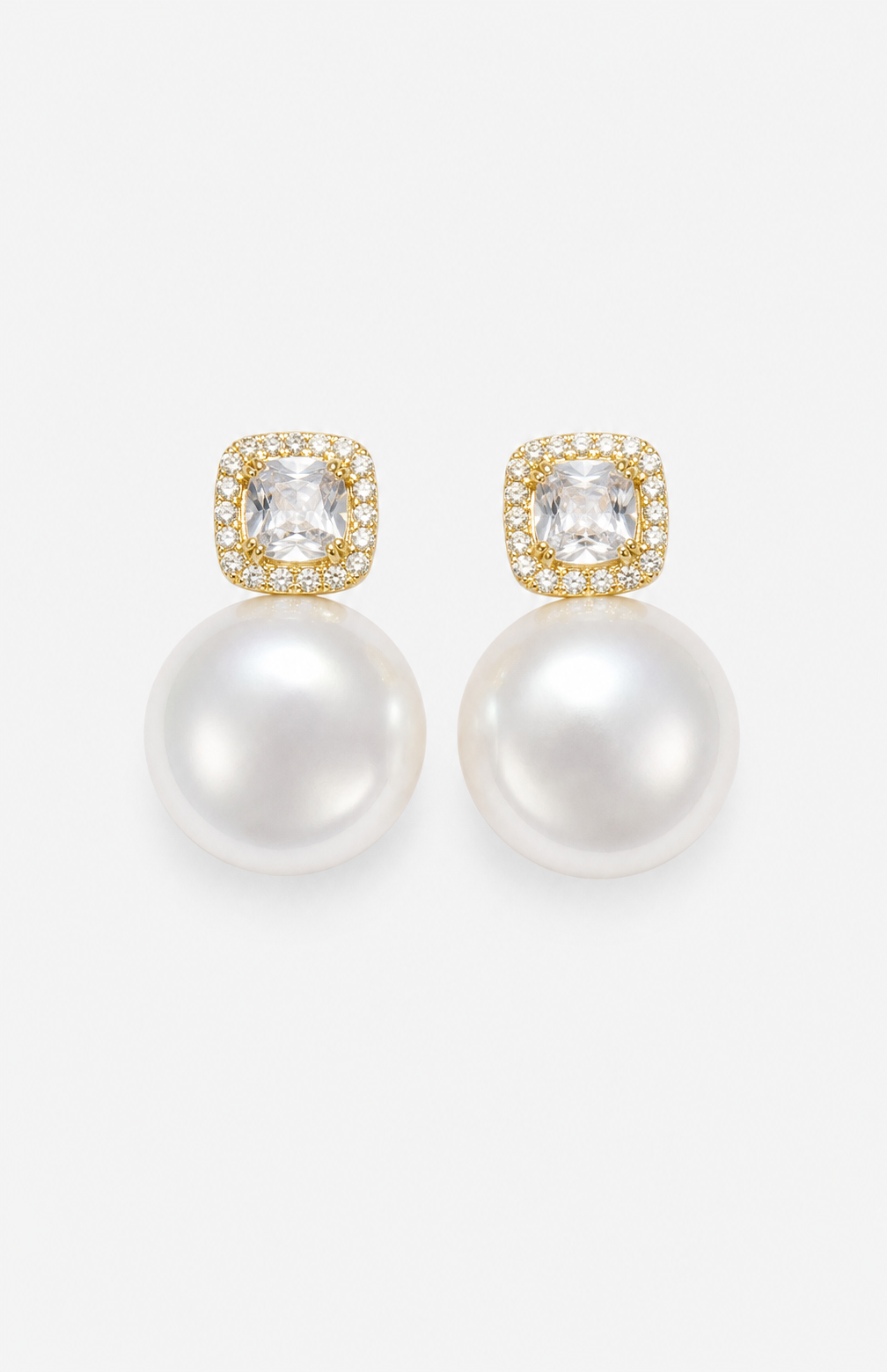 Genuine Freshwater Baroque Pearl Sugar Cube Earrings
